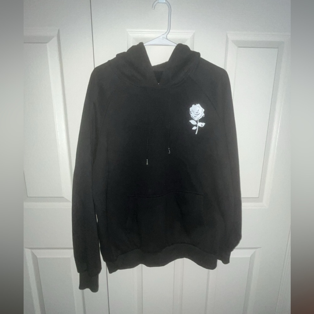 Flower Pattern Romwe Hoodie